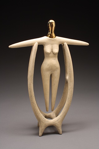 Ritualistic Abstract Figurative Sculpture by Jeff Pender