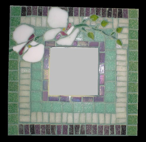 Orchid Mosaic Mirror