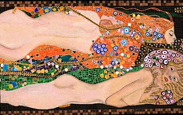 Water Serpents mosaic, Gustav Klimt