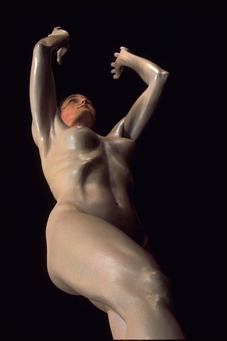 Woman with sculpted mannequin like body 