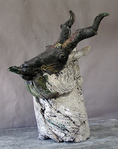 Wild Goat Teapot (Homage to Paul Soldner)