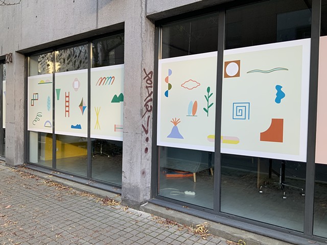 Installation sur les 26 vitrines de lâ€™agence Notchup, Nantes, 2022
