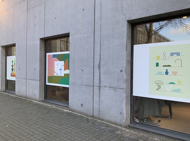 Installation sur les 26 vitrines de lâ€™agence Notchup, Nantes, 2022