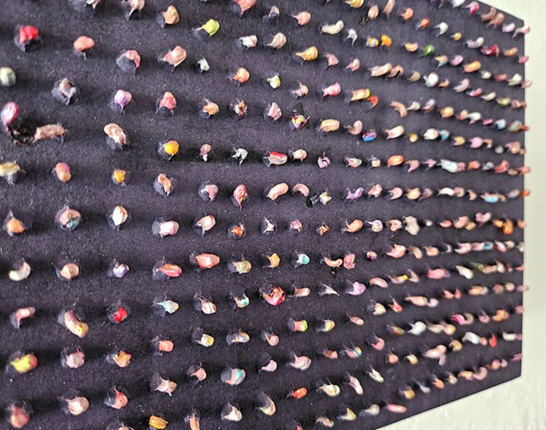 conceptual, textural, zits, yong sin, contemporary art, painting