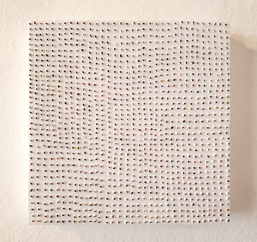 conceptual, textural, zits, yong sin, contemporary art, painting