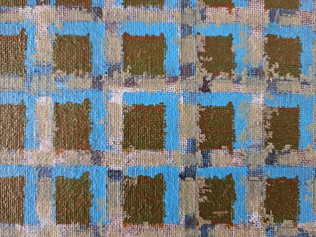 conceptual, grid, grids, abstract, collage, geometric, square, hardedge, yong sin, collaged painting