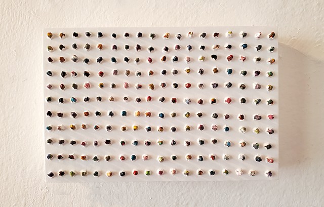 conceptual, textural, zits, yong sin, contemporary art, painting