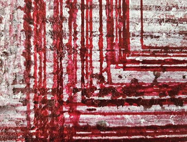 conceptual, grid, grids, abstract, collage, geometric, square, hardedge, yong sin, collaged painting