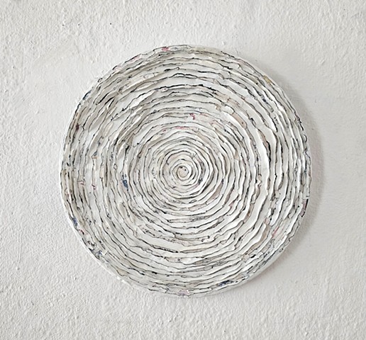contemporary, mixed media, Yong Sin, singular forms repeated, collage