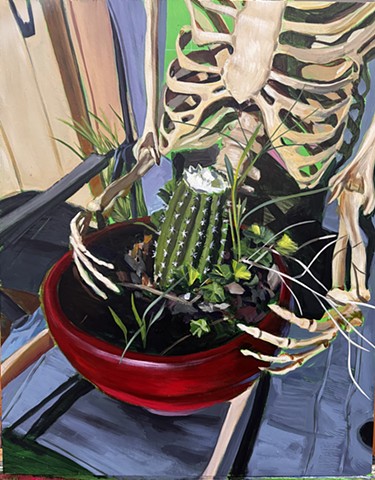 Bones outside studio