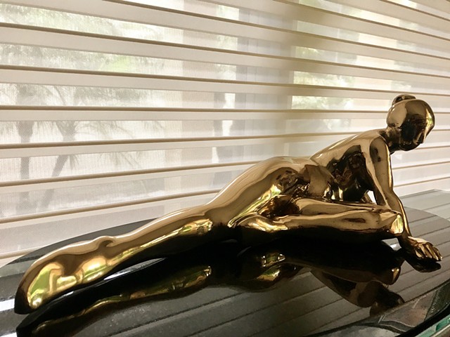 Lounging Lady in Gold