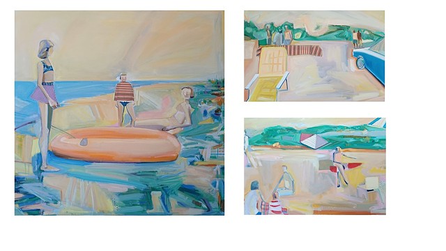 Beach Composition Triptych