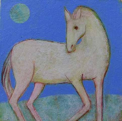 horse white periwinkle stallion figure 