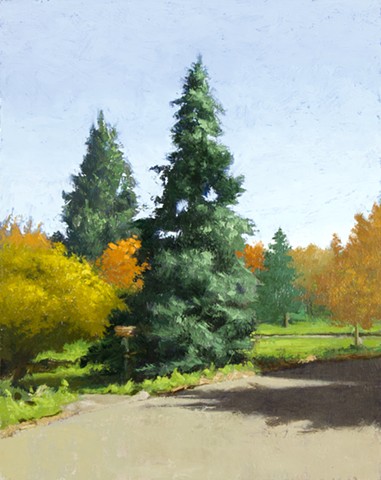 Parking lot, Peace Gardens: Autumn