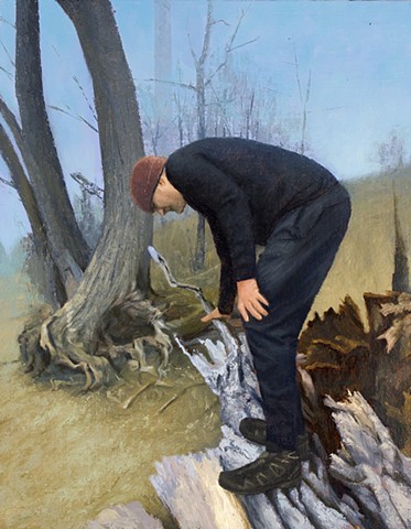 Jeremy at the Riverside, winter