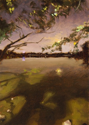 Lake at Night (study)