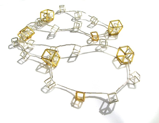 Interlinked Cubes necklace
