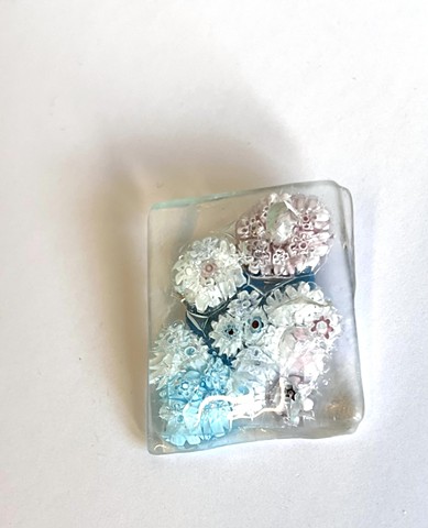 Millefiori Flower Brooch 