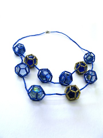 Dodecahedron Marbles Blue 