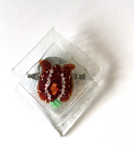 Tulip Glass Brooch