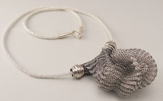 silver stripe knot necklace by sarah buck mueller