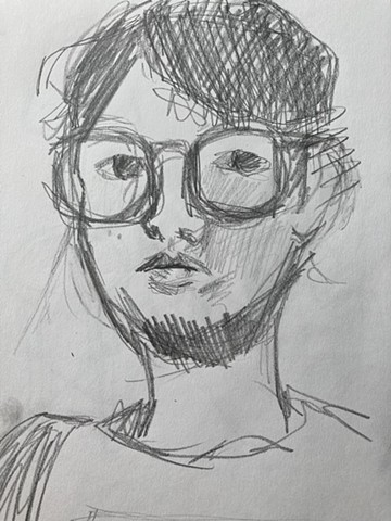 Self-portrait (graphite on paper)