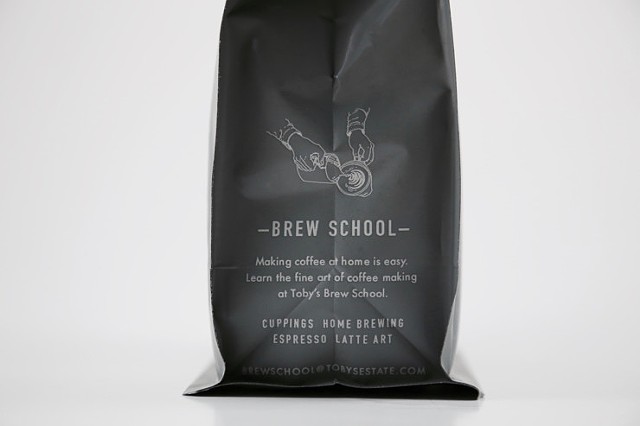 Design for new Toby's Estate Coffee retail bags.