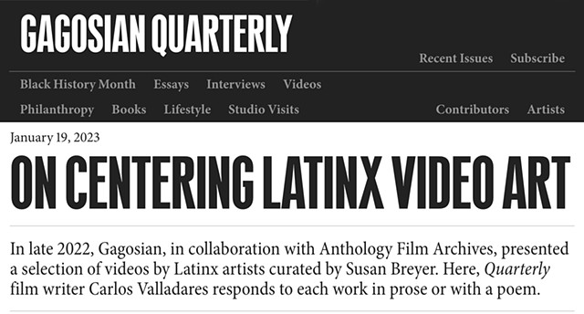 On Centering Latinx Video Art
