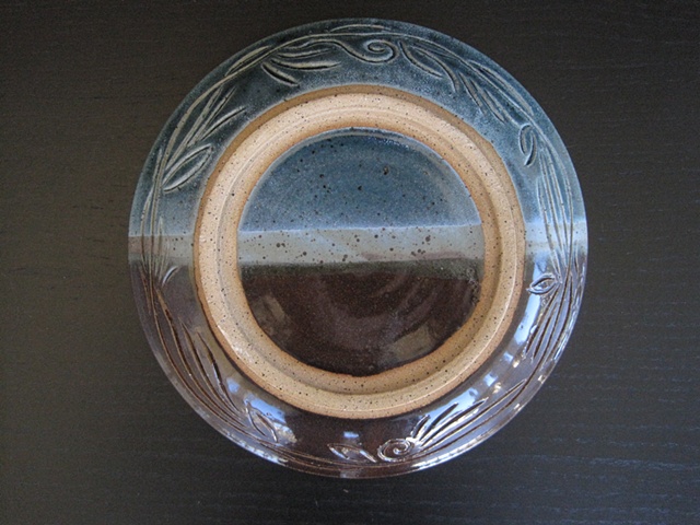 shallow bowl outside carving