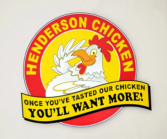 Painting of Henderson Chicken Logo
