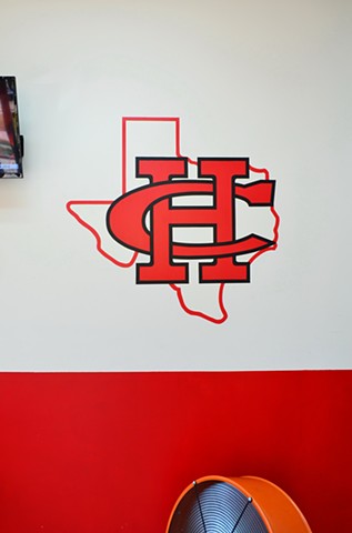 Painting of Cedar Hill High School Logo