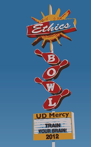 T-shirt design for University of Detroit Mercy Ethics Bowl