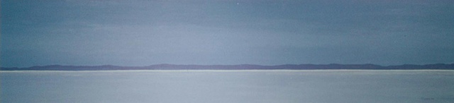 Early monring Winter horizon scene on Lake Nipissing