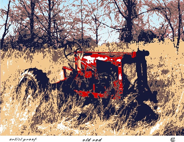 Abondoned tractor by Herrin airport