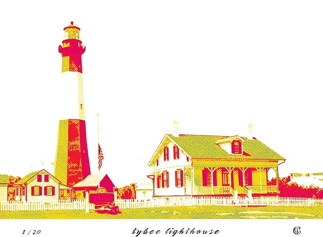 The lighthouse and caretakers house on Tybee Island