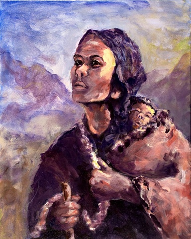 Portrait of Indian guide for Lewis & Clark Expedition