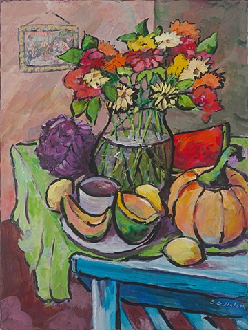Still life, Floral, Cloiseney, impressionism