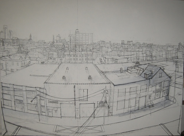 View of Philadelphia - Westward from Percy and Spring Garden (Underdrawing)