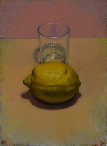 Last Painting in Florida, Lemon with Small Glass