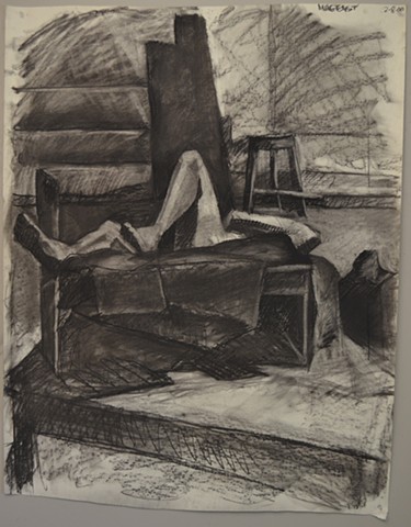 Model Reclined on Horse