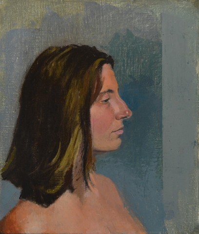 Head Study with Blue