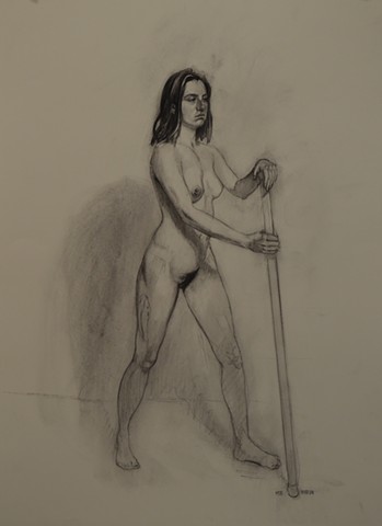Standing Figure with Pole