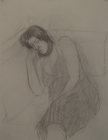 Marissa on the Couch, Pregnant with Henry