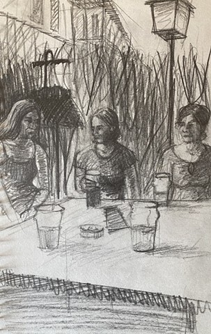 Laura, Courtney, and Amy at Lunch