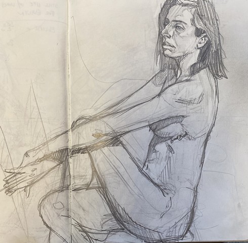 Seated Figure with Twisted Hands