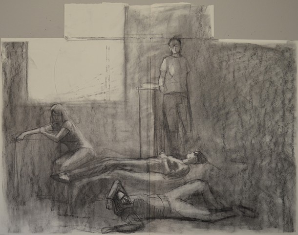 Student Posing, Multifigure