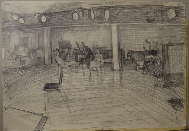 Ballroom Drawing, Graduate and BFA Combined Class