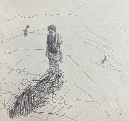 Fisherman Study with Shadow