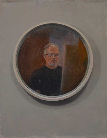 Self Portrait in Circular Mirror