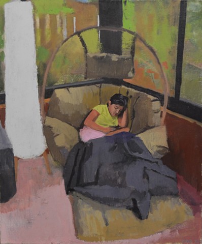 Sloane Asleep in the Sunroom